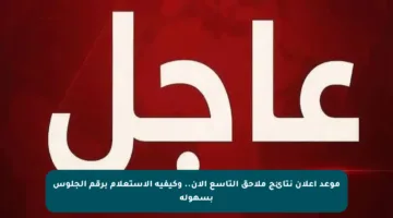 موعد إعلان نتائج ملاحق التاسع الآن.. وكيفية الاستعلام برقم الجلوس بسهولة